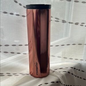 16oz Starbucks Stainless Steel Vacuum Insulated Copper / Rose Gold Tumbler w/Lid